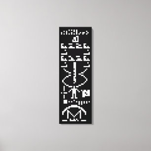 Arecibo-Binärnachricht 1974 Leinwanddruck