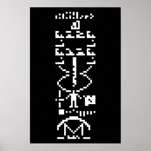 Arecibo-Binärnachricht 1974 Poster