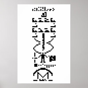 Arecibo-Binärnachricht 1974 Poster