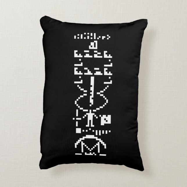 Arecibo Binary Message 1974 Dekokissen (Rückseite(Vertikal))