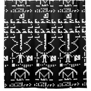 Arecibo Binary Message 1974 Duschvorhang