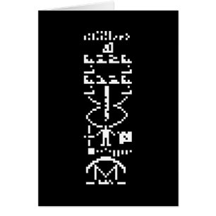 Arecibo Binary Message 1974 Grußkarte