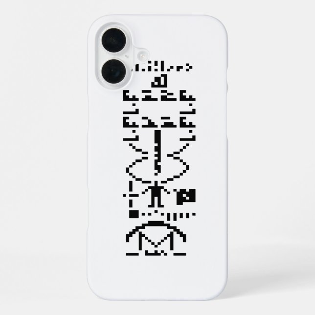 Arecibo Binary Message 1974 iPhone 16 Plus Hülle (Rückseite)
