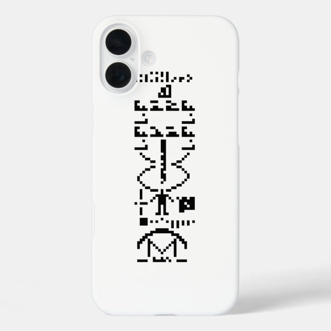 Arecibo Binary Message 1974 iPhone 16 Plus Hülle (Rückseite)