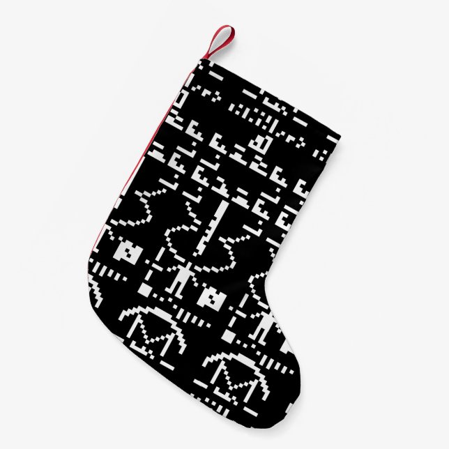 Arecibo Binary Message 1974 Kleiner Weihnachtsstrumpf (Vorderansicht (hängend))