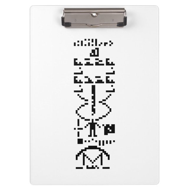 Arecibo Binary Message 1974 Klemmbrett (Vorderseite)