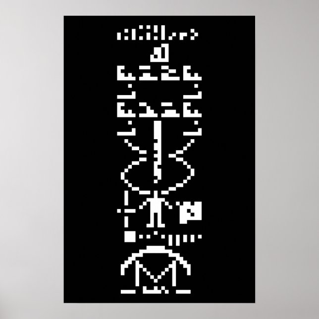 Arecibo Binary Message 1974 Poster (Vorne)