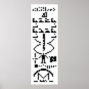 Arecibo Binary Message 1974 Poster