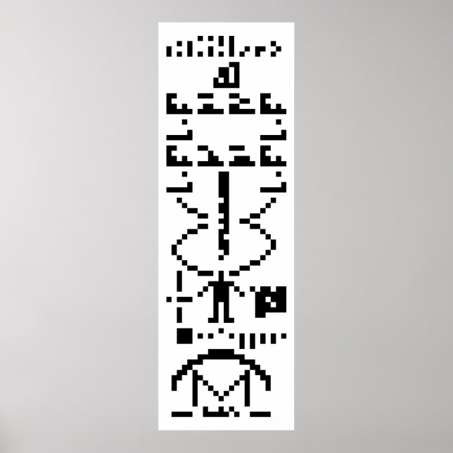 Arecibo Binary Message 1974 Poster (Vorne)