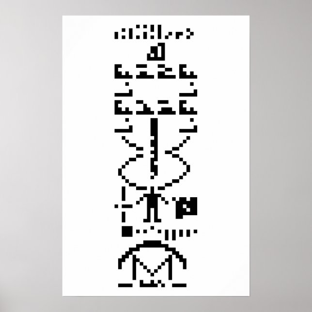 Arecibo Binary Message 1974 Poster (Vorne)
