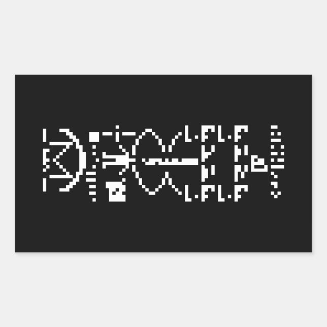 Arecibo Binary Message 1974 Rechteckiger Aufkleber (Vorderseite)