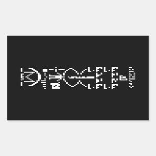 Arecibo Binary Message 1974 Rechteckiger Aufkleber