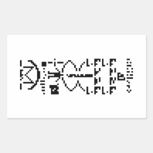 Arecibo Binary Message 1974 Rechteckiger Aufkleber