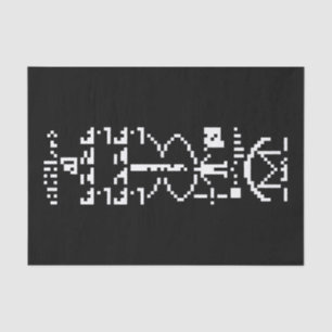 Arecibo Binary Message 1974 Seidenpapier