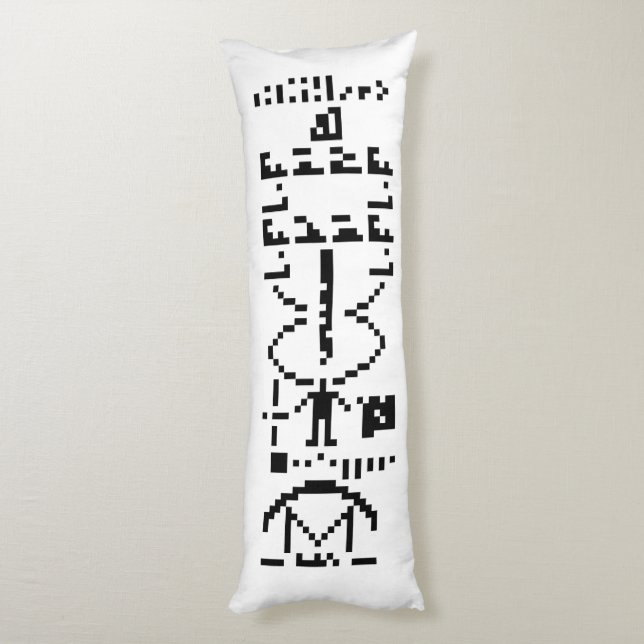 Arecibo Binary Message 1974 Seitenschläferkissen (Rückseite (Vertikal))