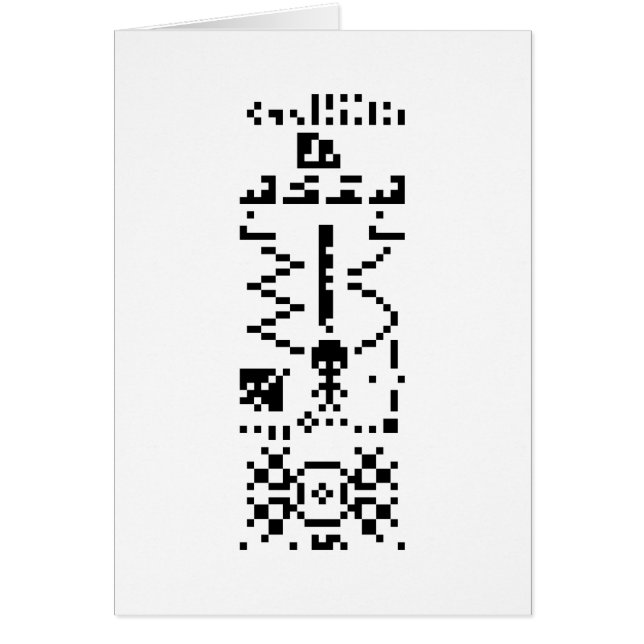 Arecibo Binary Message Repcard (Vorne)