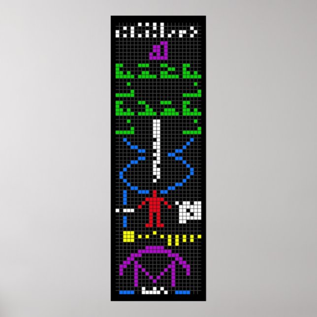 Arecibo-Wissenschaft außerirdische Alien Poster (Vorne)