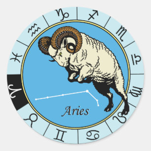 Arenaastrologisches Tierzeichen Runder Aufkleber