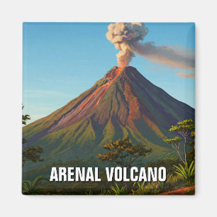 Arenal Vulkan Costra Rica Travel Magnet