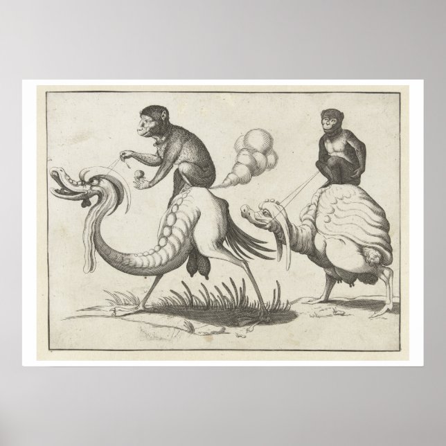 Arent van Boltens "Monster Ridden by Apes" Poster (Vorne)