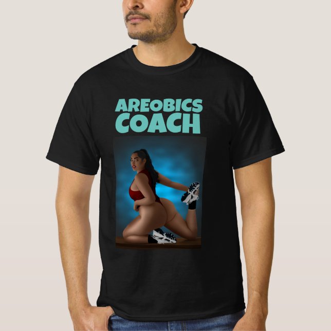 AREOBICS COACH MEN'S GROSSE BOTTOMED SCHÖNHEIT T - T-Shirt (Vorderseite)