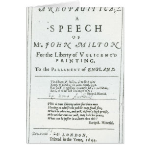 Areopagitica eine Rede von John Milton