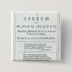 Areopagitica eine Rede von John Milton Button