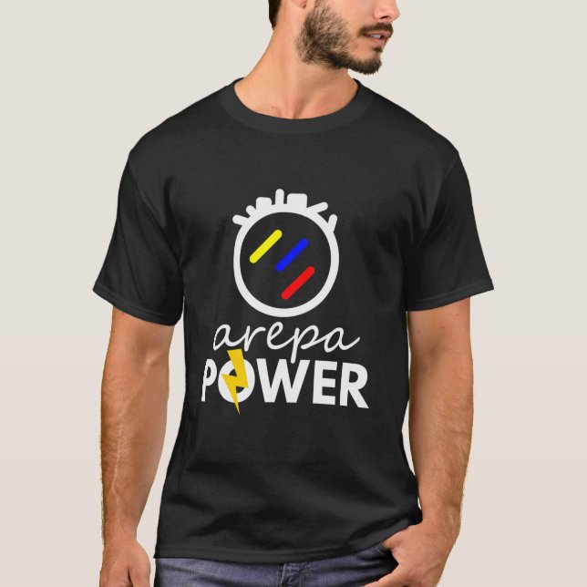 Arepa Power Latin Pride Funny Flag Geschenk T-Shir T-Shirt (Vorderseite)