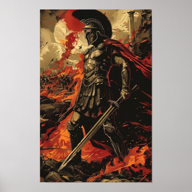 Ares, Gott des Kriegspopsters Poster (Vorne)