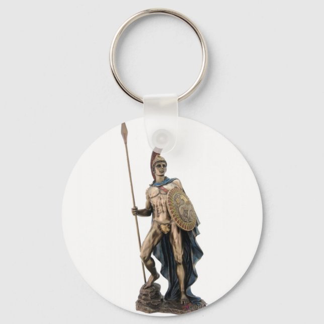 ARES GREEK WARRIOR GOD STATUE SCHLÜSSELANHÄNGER (Vorderseite)