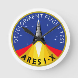 Ares I-X Mission Patch Runde Wanduhr