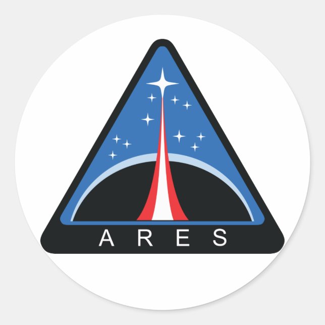 Ares Runder Aufkleber (Vorderseite)