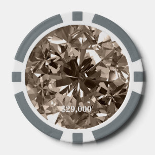 Arête de bande de jeton en pierre à quartz Smokey