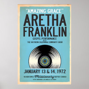 Aretha Franklin, Amazing Grace, Originaldruck Poster