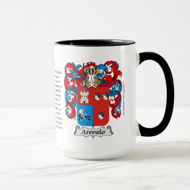 Arevalo Familien-Wappen Tasse (Rechts)