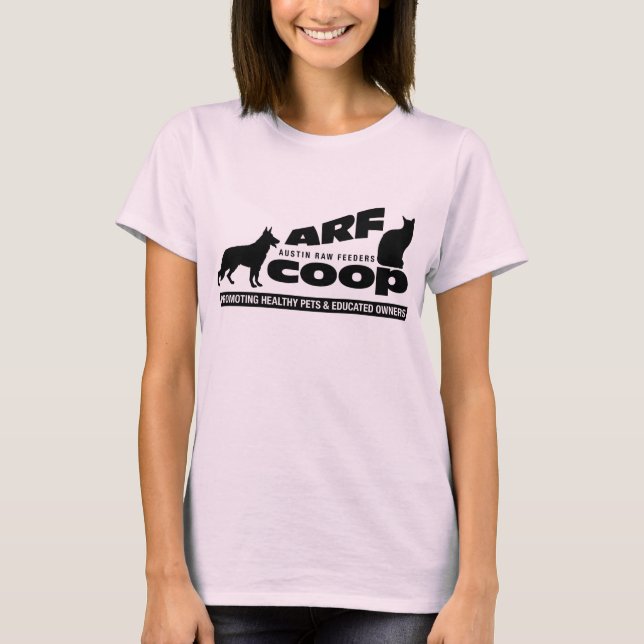 ARF Co-op schwarz auf weiß T-Shirt (Vorderseite)