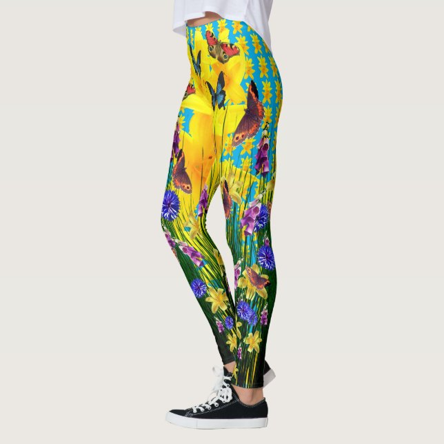 Arful Butterfly Springtime Blume Leggings (Links)