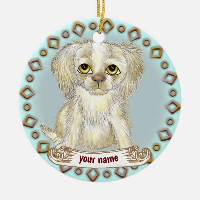 Arfy Dog Keramik Ornament (Vorne)
