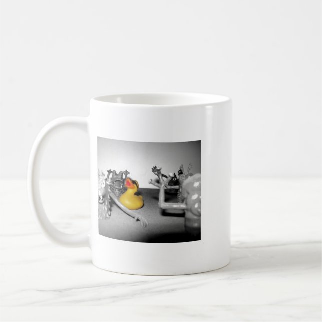"Arg! Monster!" Gummienten-Tasse Kaffeetasse (Links)