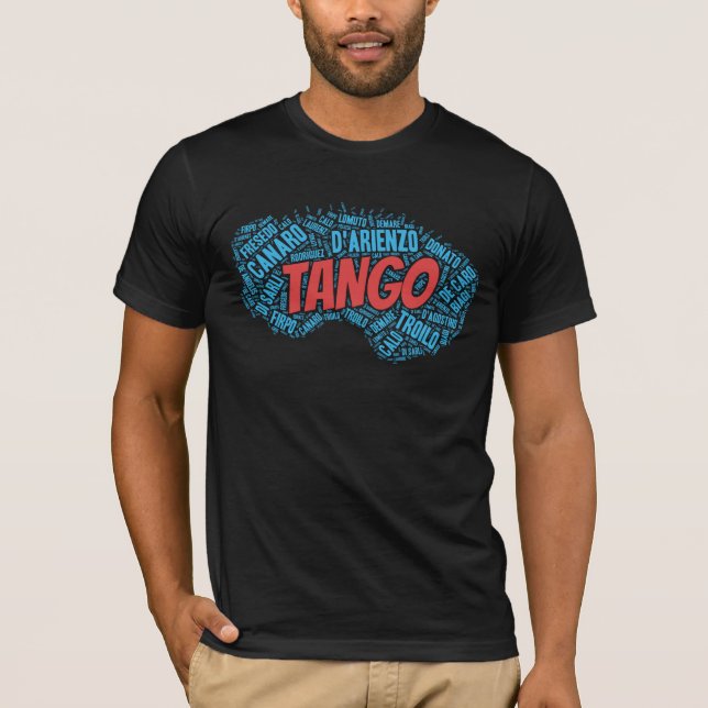 Argeninte Tango Musikfestival Schriftart T-Shirt (Vorderseite)