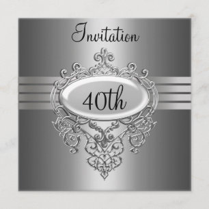 Argent 40e anniversaire Invitation à chaque occasi