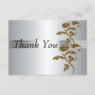Argent carte de remerciements