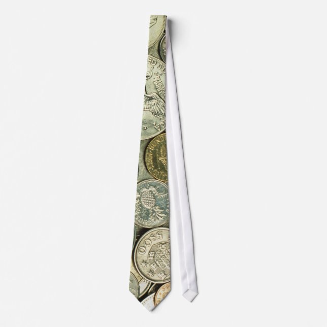 Argent : Cravate de pièces de monnaie (motif) (Devant)