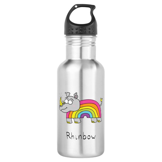 Argent de bouteille d'eau d'arc-en-ciel de (Devant)