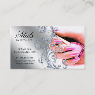 Argent de rose de parties scintillantes de carte