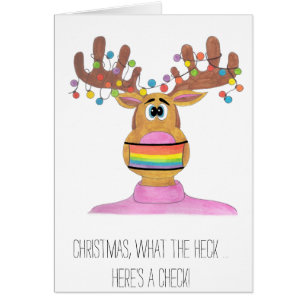 Argent Enfermé Cadeau LGBT Rudolph Reindeer masqué