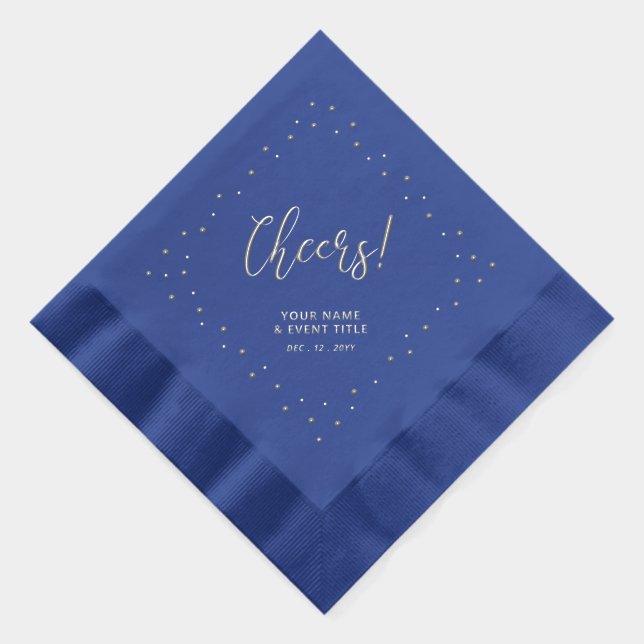 Argent et bleu | Soirée Confetti Personnalisée (Droite)