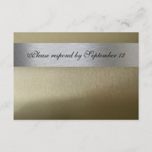 Argent et or rsvp avec enveloppe