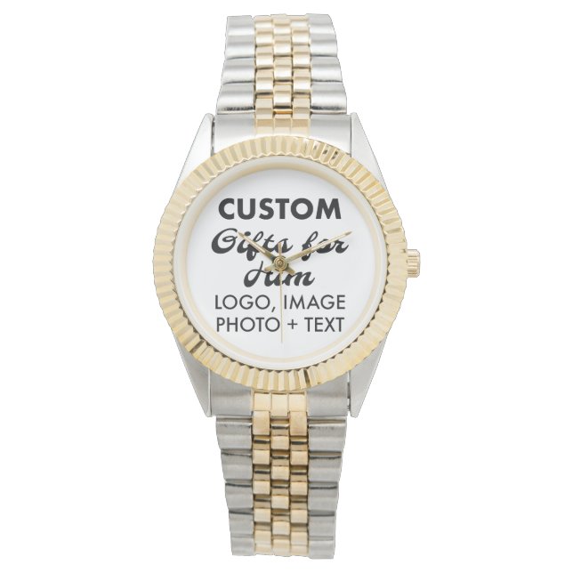 Argent & Or Montre Deux Tons Cadeaux personnalisés (devant)