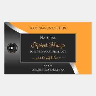 Argent orange noir Wavy avec Étiquettes de produit